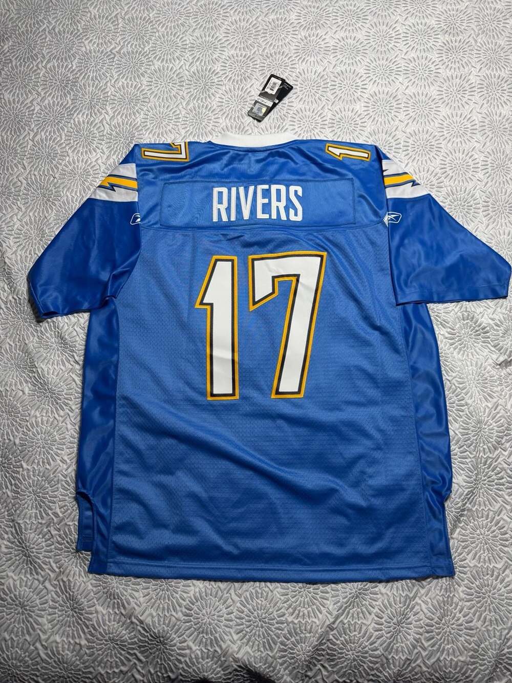 Reebok NFL On Field San Diego Chargers Philip Rivers #17 Powder Blue Jersey XL